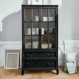 Vitrine Jarrowfield noir vieilli