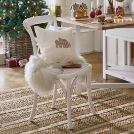 Chaise Kary blanc vieilli