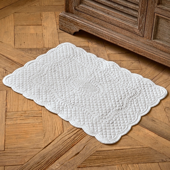 Tapis de bain Meggie blanc