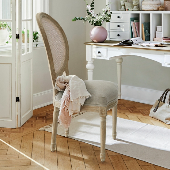 Chaise Danube beige vieilli