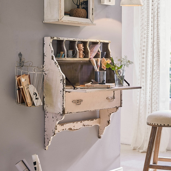 Wandsecretaire Sandrine antiekbeige