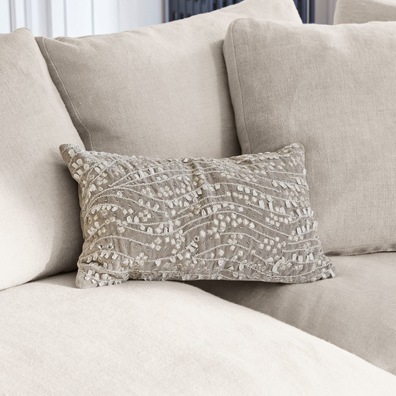 Housse de coussin Saare champagne