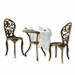 Ensemble table et chaises Sharron marron