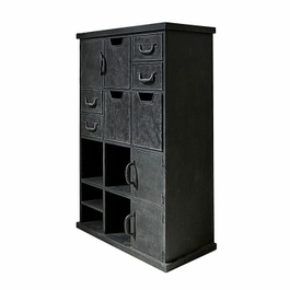 Commode Bissabou noir vieilli