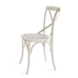 Chaise Kary blanc vieilli